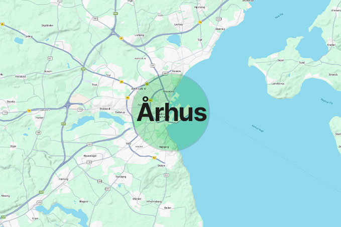 WeDoEvents har markeret Aarhus, som et sted de laver teambuilding.