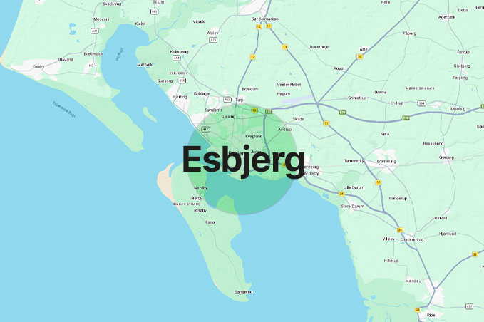 WeDoEvents har markeret Esbjerg, som et sted de laver teambuilding.