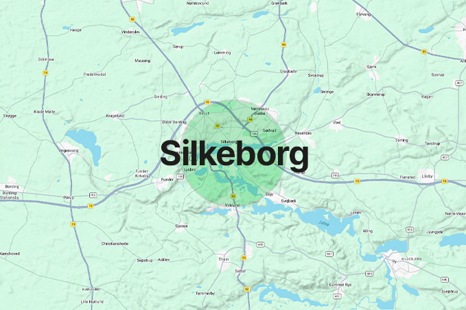 WeDoEvents har markeret Silkeborg, som et sted de laver teambuilding.