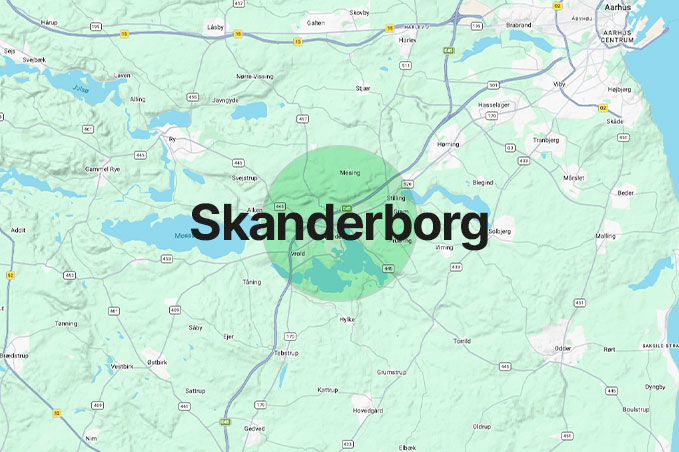 WeDoEvents har markeret Skanderborg, som et sted de laver teambuilding.